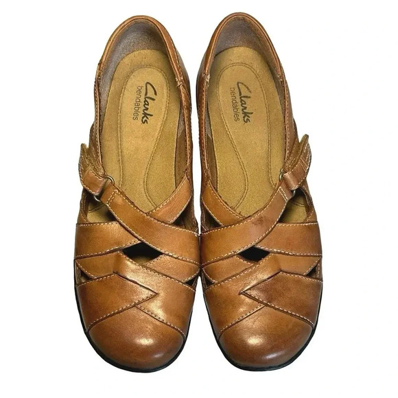 Clark’s Bendables Women’s Ashland Spin Q Leather Shoes Brown Size 8 - Picture 2 of 9